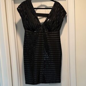 Elegant Black Sequin Dress